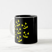 Tasse 2 Couleurs Halloween Pumpkins Jack O' Lantern (Devant gauche)