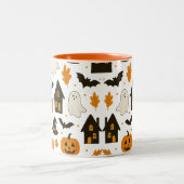 Tasse 2 Couleurs Halloween Scary Motif - Éffrayant & Festif (Centre)