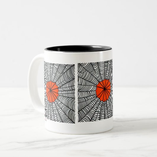 Tasse 2 Couleurs Halloween Spider Web (Devant gauche)