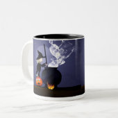 Tasse 2 Couleurs Halloween Witch et Cauldron (Devant gauche)