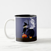 Tasse 2 Couleurs Halloween Witch et Cauldron (Gauche)