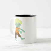 Tasse 2 Couleurs Halloween Zombie Boy (Devant gauche)