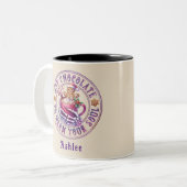 Tasse 2 Couleurs Hallowmas Hot Chocolat Noël Halloween (Devant gauche)