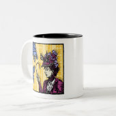 Tasse 2 Couleurs Hameçon - Cauchemar Pop Gothique Surréaliste (Devant gauche)