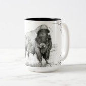 Tasse 2 Couleurs Hamilton ~ Bison américain (Devant droit)