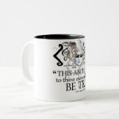 Tasse 2 Couleurs Hamlet "… posséder l'individu soit… "citation (Devant gauche)