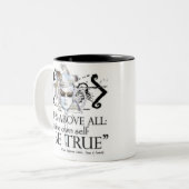 Tasse 2 Couleurs Hamlet "… posséder l'individu soit… "citation (Devant gauche)