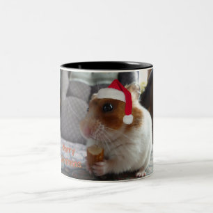 Tasse 2 Couleurs Hamster de Joyeux Noël