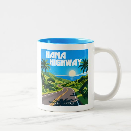 Tasse 2 Couleurs Hana Highway Maui Hawaii Paysage (Droit)