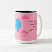 Tasse 2 Couleurs Handicap et confiance : rose (Devant droit)