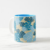 Tasse 2 Couleurs Hanger Cliff Hawaiian Monstera Leaf (Devant gauche)