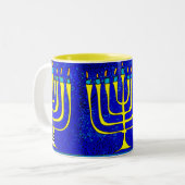 Tasse 2 Couleurs Hanoukka (Devant gauche)