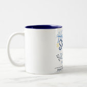 Tasse 2 Couleurs Hanoukka Sameach | Famille Hanoukka simple et élég (Gauche)
