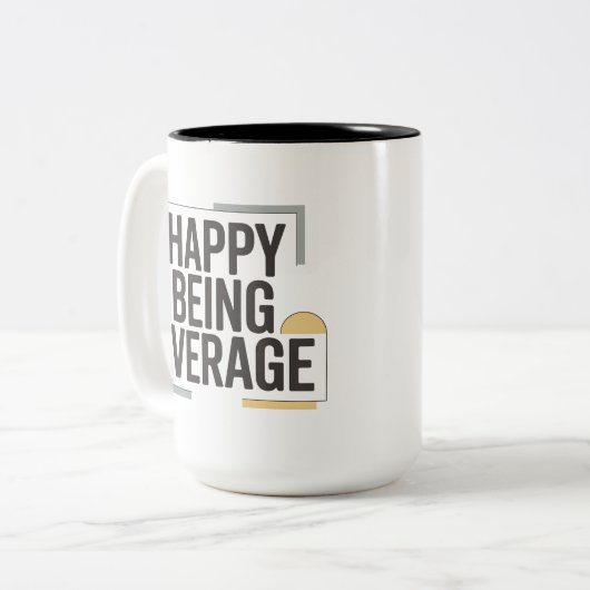Tasse 2 Couleurs Happy Being Average (Devant gauche)
