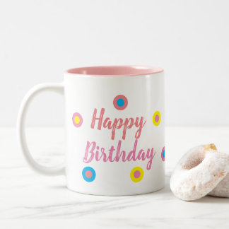 Tasse 2 Couleurs Happy Birthday Pink