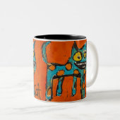 Tasse 2 Couleurs Happy Cat (Devant droit)