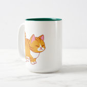 Tasse 2 Couleurs Happy Cat Orange Tabby (Devant gauche)