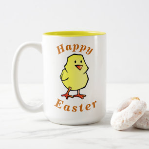 Tasse 2 Couleurs "Happy EASTER" Bébé mignon poussette et brûlé Oran
