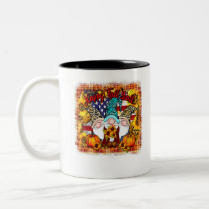 Tasse 2 Couleurs Happy Fall Y'all Gnome Halloween Noël Halloween
