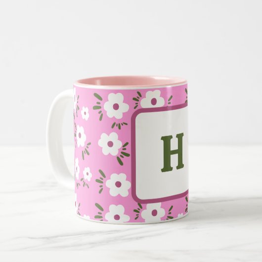 Tasse 2 Couleurs Happy Flowers (Devant gauche)