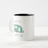 Tasse 2 Couleurs Happy Glamper RV Camping féminin (Devant gauche)