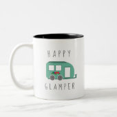 Tasse 2 Couleurs Happy Glamper RV Camping féminin (Gauche)