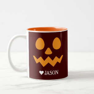 Tasse 2 Couleurs Happy Halloween boo éffrayant citrouille Face