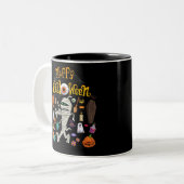 Tasse 2 Couleurs Happy Halloween Scary Retro (Devant gauche)