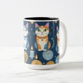 Tasse 2 Couleurs Happy Hanukah (Chanukah) Kitties (Devant droit)