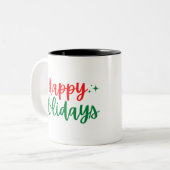 Tasse 2 Couleurs Happy Holidays (Devant gauche)