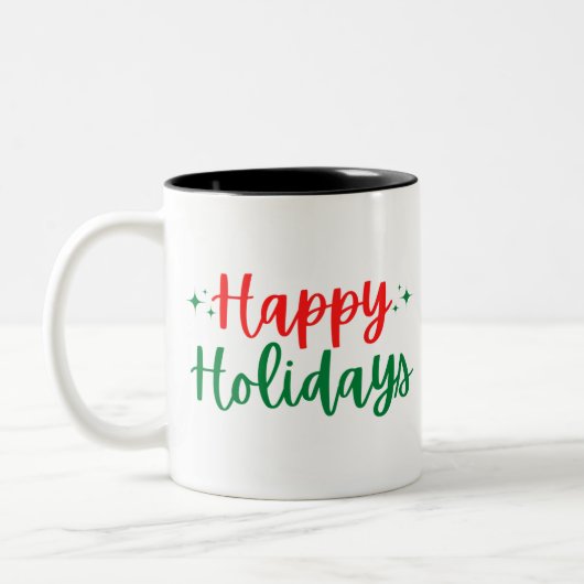Tasse 2 Couleurs Happy Holidays (Gauche)