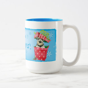 Tasse 2 Couleurs Happy Howlidays Standard Schnauzer