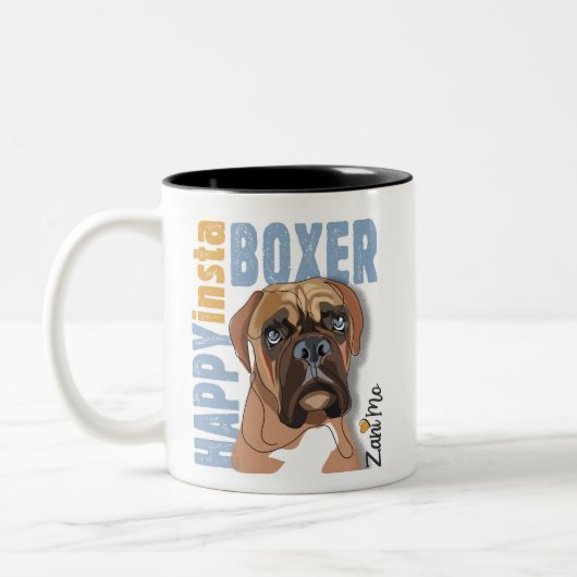 Tasse 2 Couleurs Happy Insta Boxer - Zani Mo Dog (Gauche)