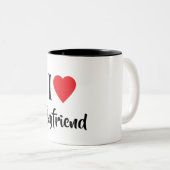 Tasse 2 Couleurs Happy valentine's cute red heart  (Devant droit)