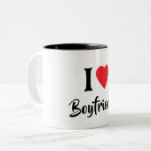 Tasse 2 Couleurs Happy valentine's cute red heart  (Devant gauche)