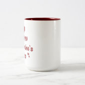 Tasse 2 Couleurs Happy Valentine's Day Hearts Cute (Centre)