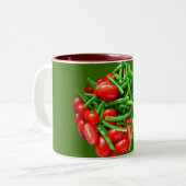 Tasse 2 Couleurs Haricots verts et tomates (Devant gauche)