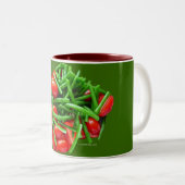 Tasse 2 Couleurs Haricots verts et tomates (Devant droit)