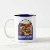 Harpers Ferry Virginie-Occidentale Voyage Art Vint