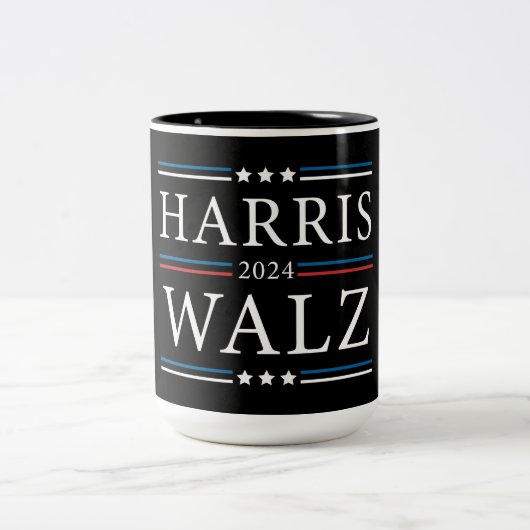 Tasse 2 Couleurs Harris Walz élections de 2024 (Centre)