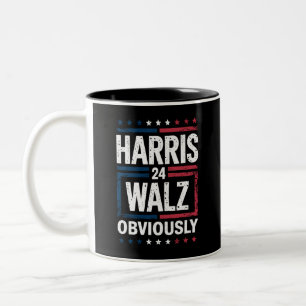 Tasse 2 Couleurs Harris Walz Évidemment Harris Waltz Élection 2024