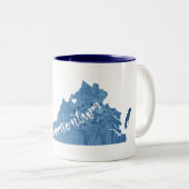 Tasse 2 Couleurs Harrisonburg Virginie Grain (Devant droit)