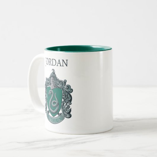 Tasse 2 Couleurs Harry Potter | Slytherin Crest | Ajouter Votre Nom (Devant gauche)