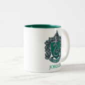 Tasse 2 Couleurs Harry Potter | Slytherin Crest Green (Devant droit)