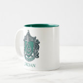 Tasse 2 Couleurs Harry Potter | Slytherin Crest Green (Devant gauche)