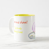 Tasse 2 Couleurs Hausse heureuse du soleil (Devant gauche)