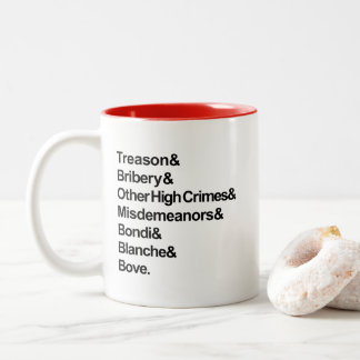Tasse 2 Couleurs Hautes Crimes & Délits - Impeach Bondi Blanche