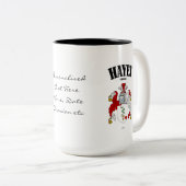 Tasse 2 Couleurs Hayes Family Crest, Traduction & Signification (Devant droit)