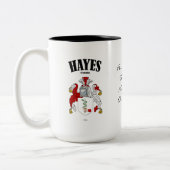 Tasse 2 Couleurs Hayes Family Crest, Traduction & Signification (Gauche)