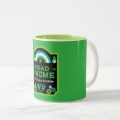 Tasse 2 Couleurs Head Garden Gnome Gardener (Devant droit)